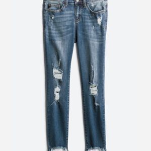 New Judy Blue Peter Skinny Jean Cropped size 14